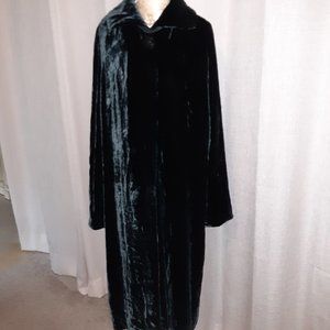 Green opera coat, size large, Rex Lester brand, vintage